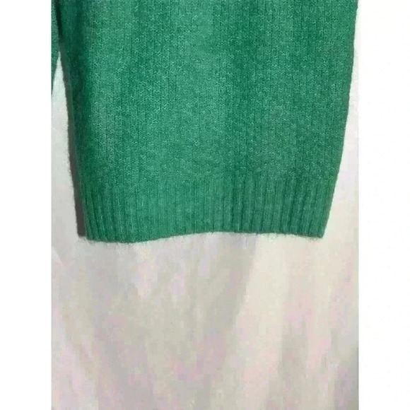 Talbots Green Chevron Knit Mockneck Sweater Size Petite - Picture 10 of 13